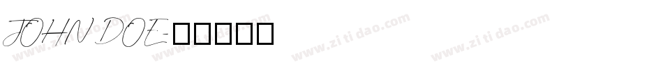 JOHN DOE字体转换